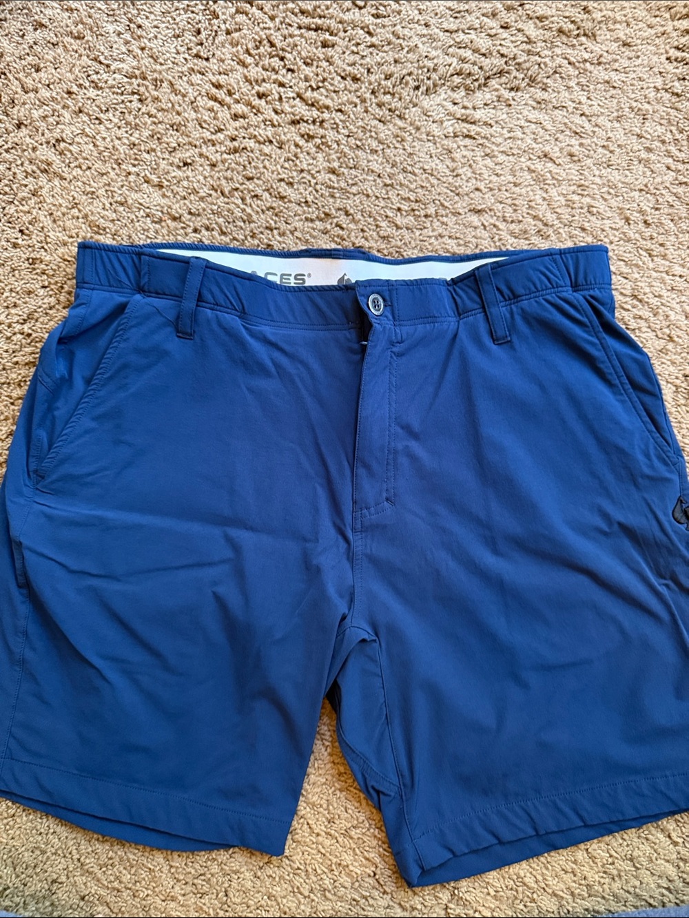 Pins & Aces Men's Flat Front Golf Shorts - Blue